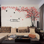 Lovers Tree Crystal Wall Sticker