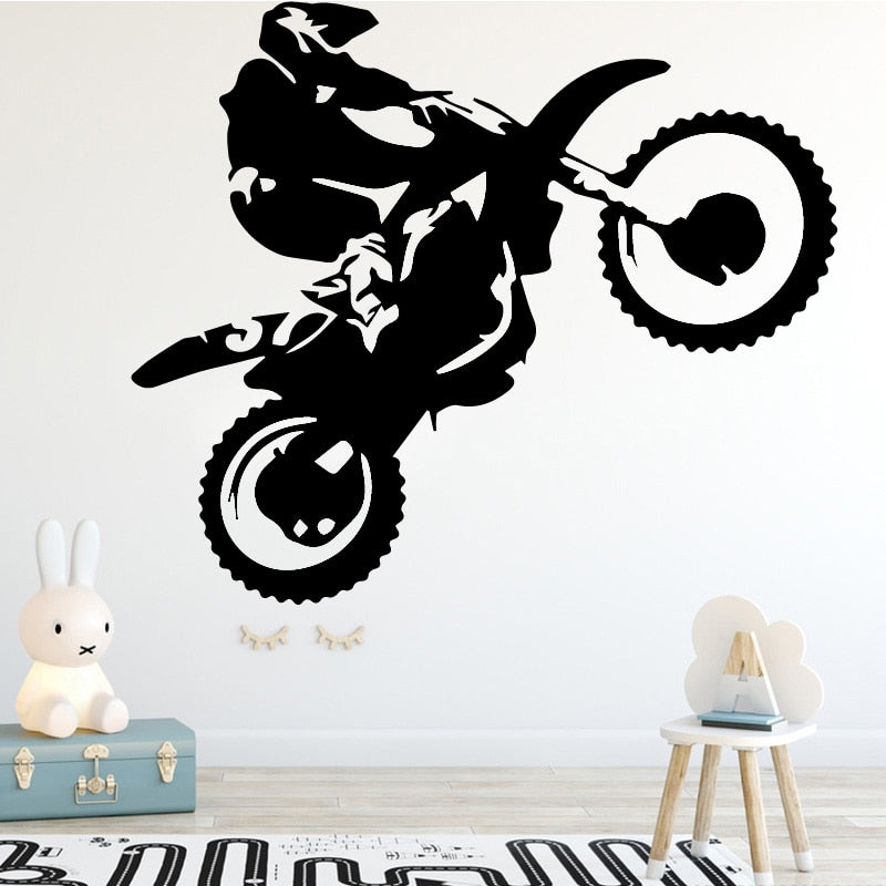 Motorcycle Driver Wall Sticker